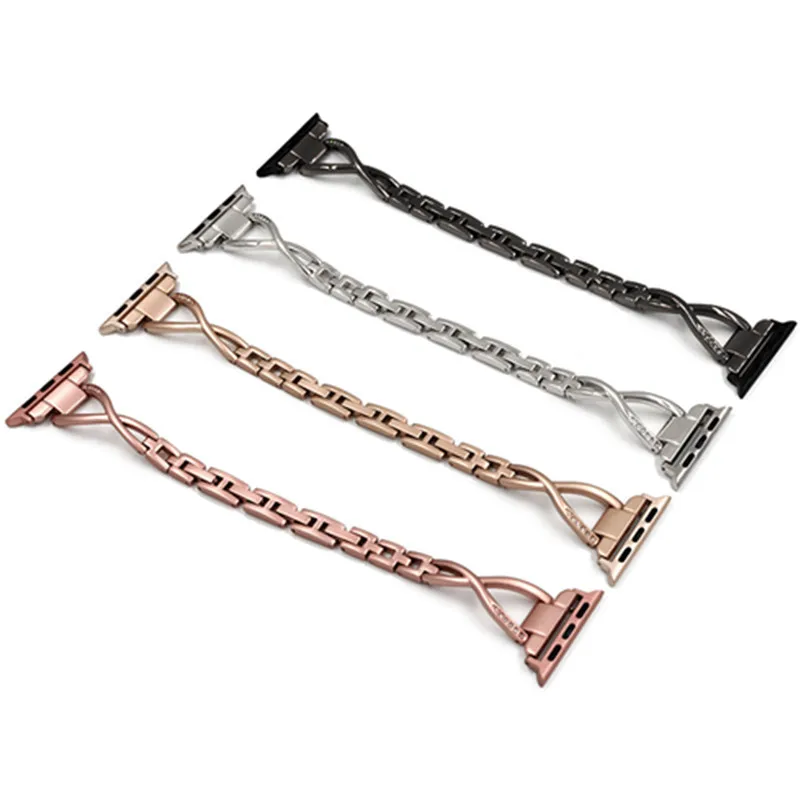 Suitable For Iwatch1/2/3/4 Strap for Apple Watch Strap X-Shaped Metal Stainless Steel with Rhinestone Strap
Suitable For Iwatch1/2/3/4 Strap for Apple Watch Strap X-Shaped Metal Stainless Steel with Rhinestone Strap