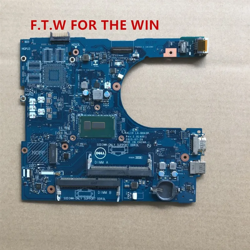 F.T.W для WINCN-0VMD45 VMD45 для Dell INSPIRON 5458 5558 5758 серии Материнская плата ноутбука AAL10 LA-B843P 3805U материнская плата
F.T.W для WINCN-0VMD45 VMD45 для Dell INSPIRON 5458 5558 5758 серии Материнская плата ноутбука AAL10 LA-B843P 3805U материнская плата