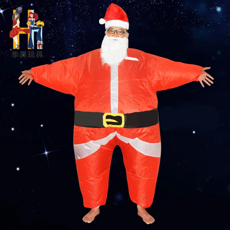 Надувные костюмы на Рождество для взрослых все тело красного цвета