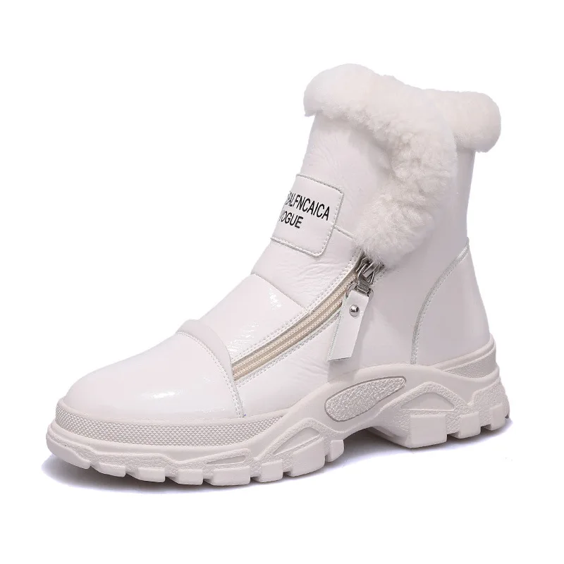 Women's Microfiber Patent Leather Platform Winter Boots New Fashion Comfortable Warm Plus Velvet Cotton Shoes Casual Martin Boot
Women's Microfiber Patent Leather Platform Winter Boots New Fashion Comfortable Warm Plus Velvet Cotton Shoes Casual Martin Boot