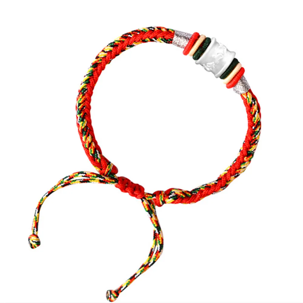 New Design Genuine 999 Silver Six Words Charm Bracelet Hand Knotted Colorful Rope Bracelets For Women Or Men Jewelry Dropship
New Design Genuine 999 Silver Six Words Charm Bracelet Hand Knotted Colorful Rope Bracelets For Women Or Men Jewelry Dropship