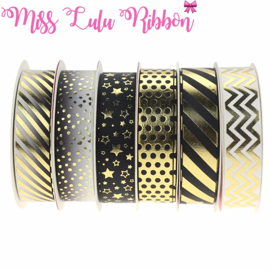 7/8"22mm Gold Foil Little Star Patterns Grosgrain Ribbon Geometric Stripes Hair Band Making DIY Party Gift Decor 50yards/roll
7/8"22mm Gold Foil Little Star Patterns Grosgrain Ribbon Geometric Stripes Hair Band Making DIY Party Gift Decor 50yards/roll