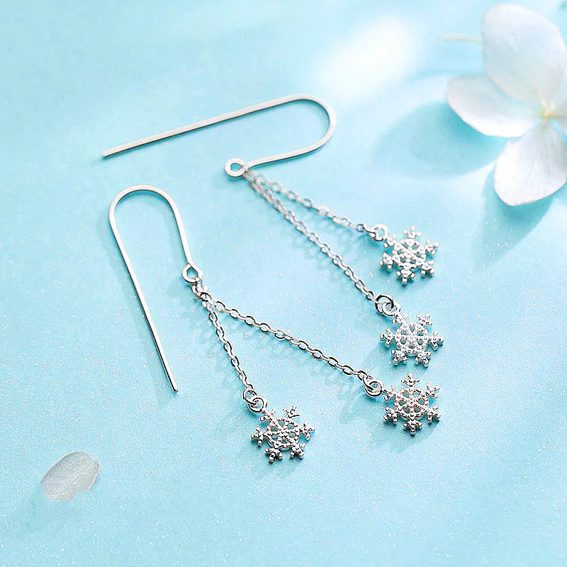 PONYKISS Romantic S925 Sterling Silver Snow Temperament Dangle Drop Earrings Women Party Festival Creative Style Jewelry Gift
PONYKISS Romantic S925 Sterling Silver Snow Temperament Dangle Drop Earrings Women Party Festival Creative Style Jewelry Gift