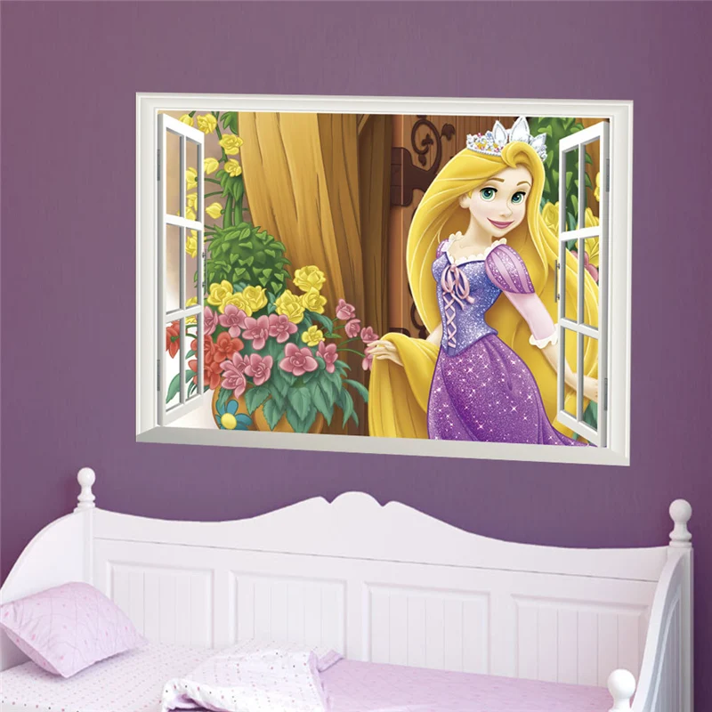 Rapunzel Princess 3d Window Wall Stickers For Home Decoration Diy Kids Room Wall Mural Art Girl's Decals Cartoon Movie Posters
Rapunzel Princess 3d Window Wall Stickers For Home Decoration Diy Kids Room Wall Mural Art Girl's Decals Cartoon Movie Posters