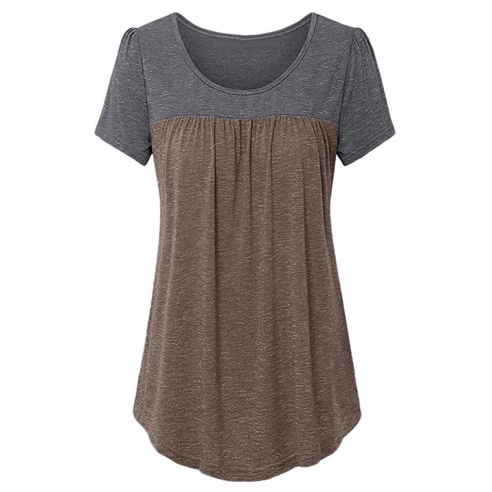 2019 Women Blouse Fashion Shirts Women's Short Sleeve Pleated Front Stitching Tunic Shirt Top Blouse #15
2019 Women Blouse Fashion Shirts Women's Short Sleeve Pleated Front Stitching Tunic Shirt Top Blouse #15