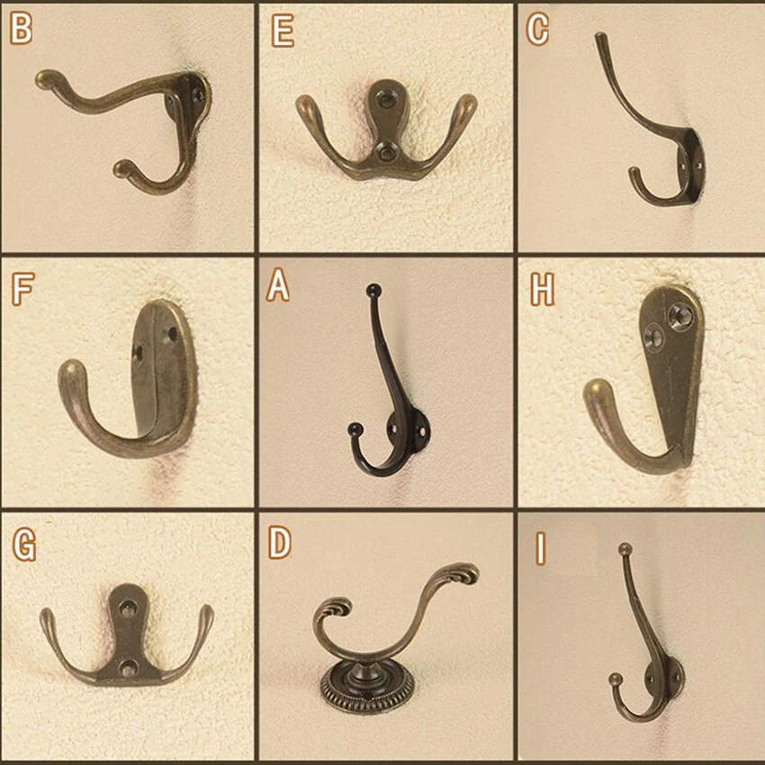 Wall Hook for Clothes Zinc Alloy Door Vintage Coat Hooks Hat Bag Towel Hanger Bathroom Hook Antique Single Double Hanger
Wall Hook for Clothes Zinc Alloy Door Vintage Coat Hooks Hat Bag Towel Hanger Bathroom Hook Antique Single Double Hanger