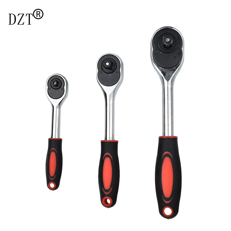 DZT 1/4 "3/8" 1/2 "1 шт высоким крутящим моментом ключ для сокета 24 зубы CR-V quick Release