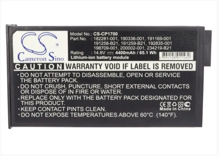 Cameron sino 4400 mAh батарея для compaq Evo N100 Evo N1000C N1000C-272641-B21 N1000V-281451-B21 N1015V-470046-093
Cameron sino 4400 mAh батарея для compaq Evo N100 Evo N1000C N1000C-272641-B21 N1000V-281451-B21 N1015V-470046-093