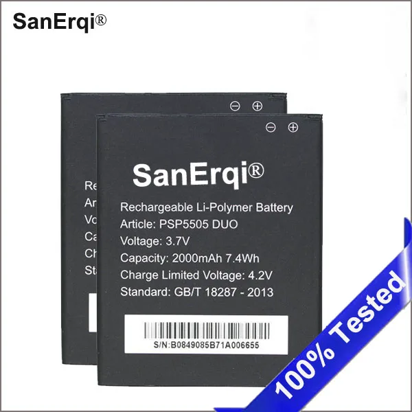 SanErqi 3.7V 2000mAh Replacement Battery PSP5505DUO PSP5505 Duo For Prestigio MultiPhone PSP5505 PSP 5505 DUO Battery
SanErqi 3.7V 2000mAh Replacement Battery PSP5505DUO PSP5505 Duo For Prestigio MultiPhone PSP5505 PSP 5505 DUO Battery