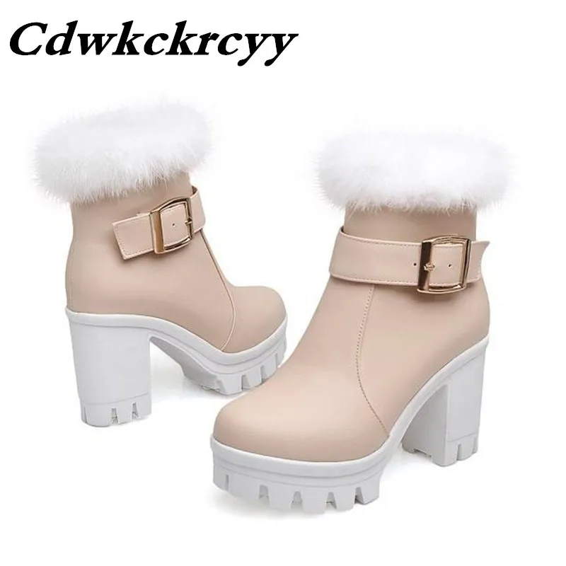 winter New pattern fashion High-heeled Keep warm Snow boots Rabbit's hair white Round head lady Sweet princess Women Boots 34-43
winter New pattern fashion High-heeled Keep warm Snow boots Rabbit's hair white Round head lady Sweet princess Women Boots 34-43
