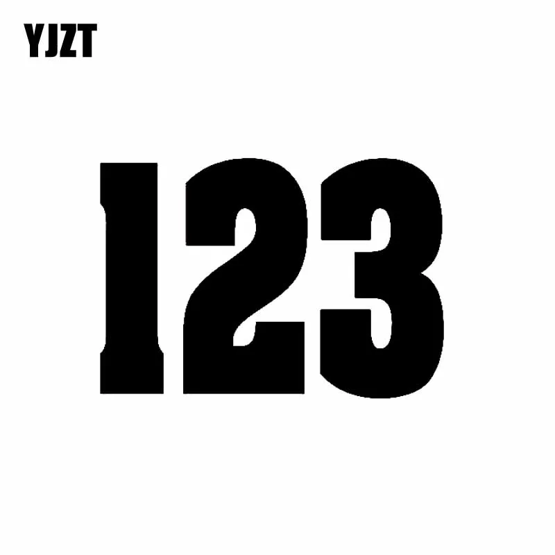 YJZT 14 см * 9,7 см Модный смешной номер 123 виниловая декоративная наклейка на автомобиль наклейка черный/серебряный цвет
YJZT 14 см * 9,7 см Модный смешной номер 123 виниловая декоративная наклейка на автомобиль наклейка черный/серебряный цвет