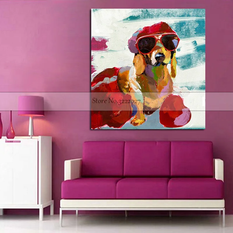 Fashion Dog Canvas Painting 100% Handpainted High Quality Frameless Oil Painting Single Ballet Dance Unique Gift For Home Decor
Fashion Dog Canvas Painting 100% Handpainted High Quality Frameless Oil Painting Single Ballet Dance Unique Gift For Home Decor