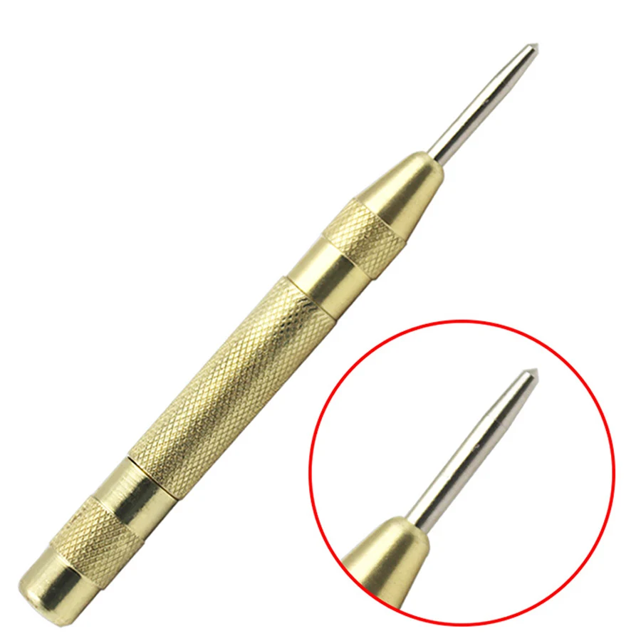Black / Gold 5 Inch Automatic Center Drill Bit Pin Punch Spring Loaded Marking Starting Holes Hand Tools
Black / Gold 5 Inch Automatic Center Drill Bit Pin Punch Spring Loaded Marking Starting Holes Hand Tools