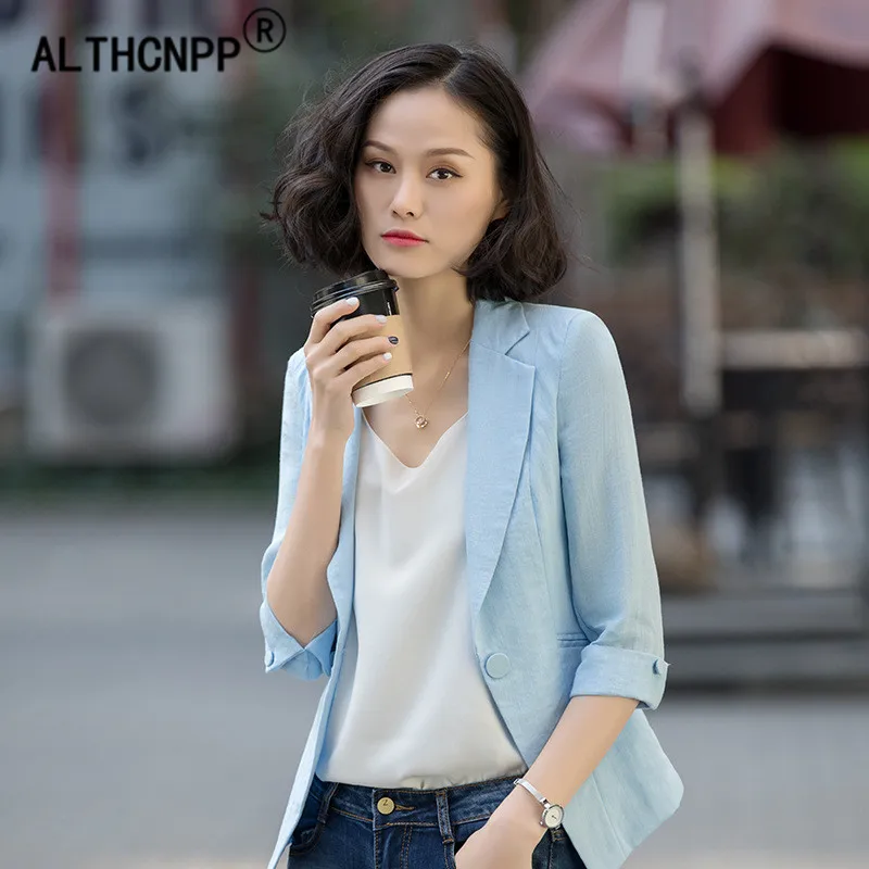 Cotton OL Women Blazer Spring Autumn Slim Jacket Overalls Korean Fashion Elegant Temperament Thin Ladies Blazer Feminino
Cotton OL Women Blazer Spring Autumn Slim Jacket Overalls Korean Fashion Elegant Temperament Thin Ladies Blazer Feminino