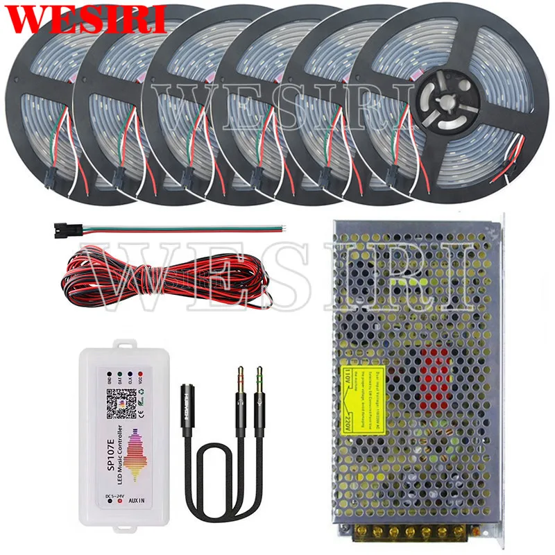 DC12V 5 м/10 м/15 м/20 м2 м/30 м 300 светодиодов WS2811 Адресуемая светодиодная Пиксельная