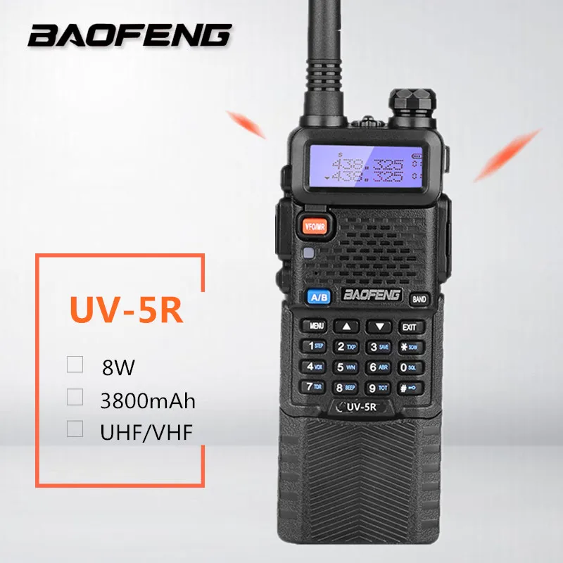 Мощный BAOFENG UV-5R 8 Вт рация CB радио любительский двухдиапазонный радиоприемопередатчик UV5R передатчик рация для охоты
Мощный BAOFENG UV-5R 8 Вт рация CB радио любительский двухдиапазонный радиоприемопередатчик UV5R передатчик рация для охоты