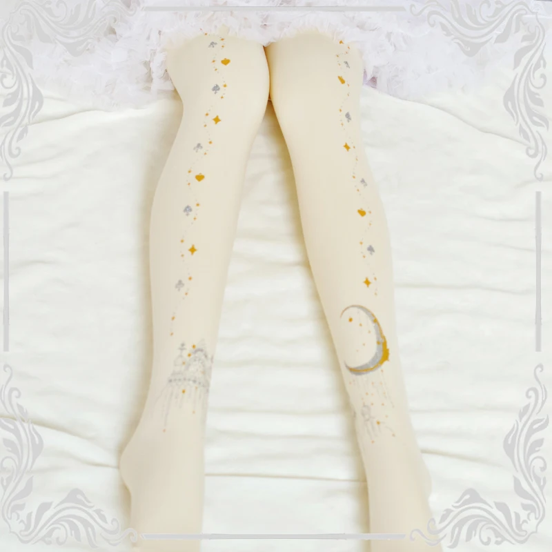 Princess sweet lolita pantyhose Japanese sweet soft sister vintage pantyhose Star Moon Castle Gold Printed Girl pantyhose WXL039
Princess sweet lolita pantyhose Japanese sweet soft sister vintage pantyhose Star Moon Castle Gold Printed Girl pantyhose WXL039