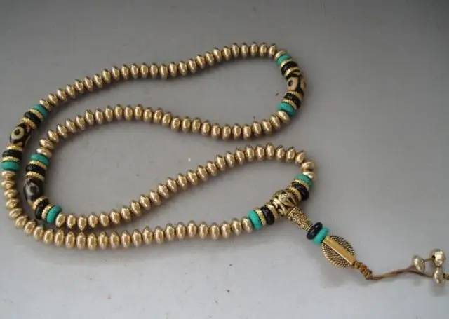 4 x 7 mm / Elaborate Chinese Tibetan buddhist copper bead bracelet necklace
4 x 7 mm / Elaborate Chinese Tibetan buddhist copper bead bracelet necklace