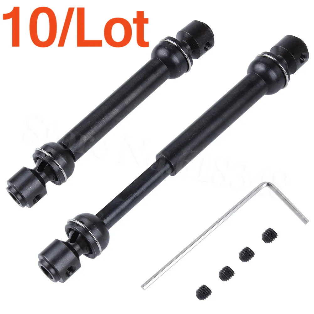 10PCS 88mm-113mm / 112mm-152mm Heavy Duty Metal Steel Drive Shaft For Axial SCX10 90046 RC4WD D90 Wraith RC Crawler Car
10PCS 88mm-113mm / 112mm-152mm Heavy Duty Metal Steel Drive Shaft For Axial SCX10 90046 RC4WD D90 Wraith RC Crawler Car