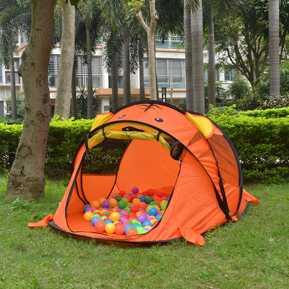 Фото Палатка детская с тигровым рисунком портативный тент для сна или игр навес от