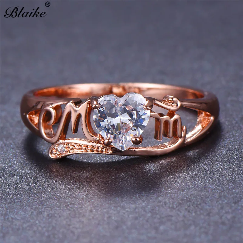 Новинка 2019 кольца Blaike с белым/фиолетовым Цирконом для женщин на день матери