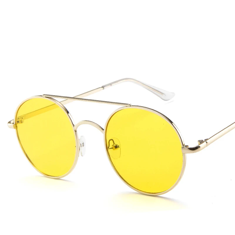 Men Women Retro Round Oversize Sunglasses Ladies Brand Designer vintage Pink Mirror Sun Classic Luxury Female Shades UV400 | Аксессуары