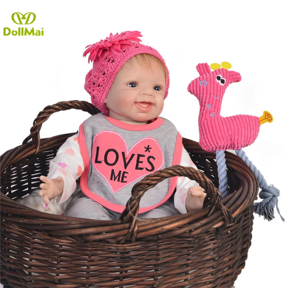 Bebe Doll Reborn 22inch 55cm soft silicone reborn baby dolls for child gift fake baby newborn girl doll bebes Reborn
Bebe Doll Reborn 22inch 55cm soft silicone reborn baby dolls for child gift fake baby newborn girl doll bebes Reborn