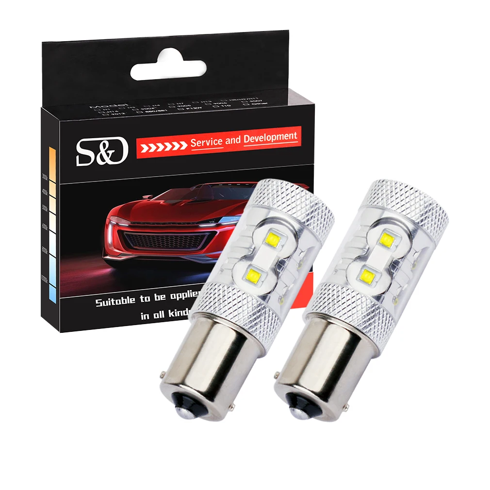 1156 BA15S светодиодный автомобильный светильник 12 SMD R10W чистый белый свет p21w R5W