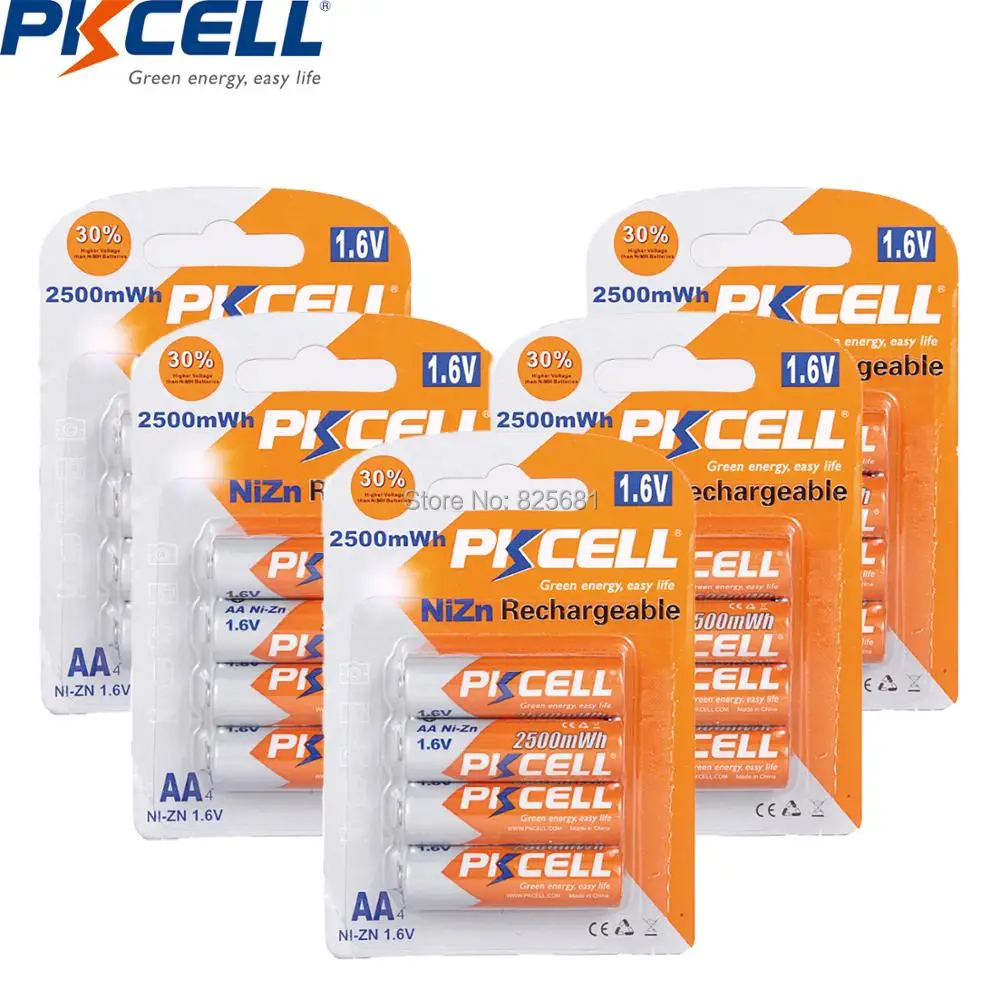 20Pcs 5Cards NIZN AA Rechargeable Batteries 2500mWh 1.6V 2a nizn aa High Efficiency For Toys Digital
20Pcs 5Cards NIZN AA Rechargeable Batteries 2500mWh 1.6V 2a nizn aa High Efficiency For Toys Digital