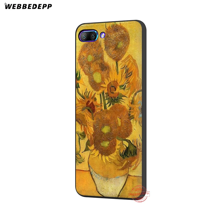 WEBBEDEPP Vincent Van Gogh Sunflower Soft Case for Honor 20 10 9 9X 8 Lite 8C 8X 7X 7C 7A 3GB 6A Pro View | Мобильные телефоны и