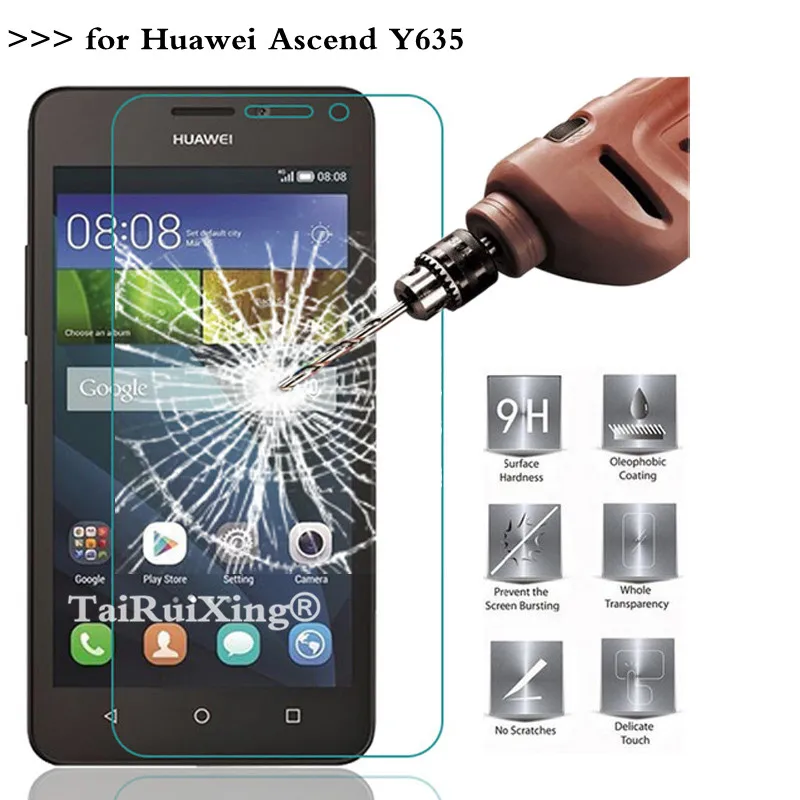 Для Huawei Y 635 Y635 l01 l02 l03 0 26 мм 9H 2.5D Закаленное стекло Защита экрана для l03|Бамперы| |