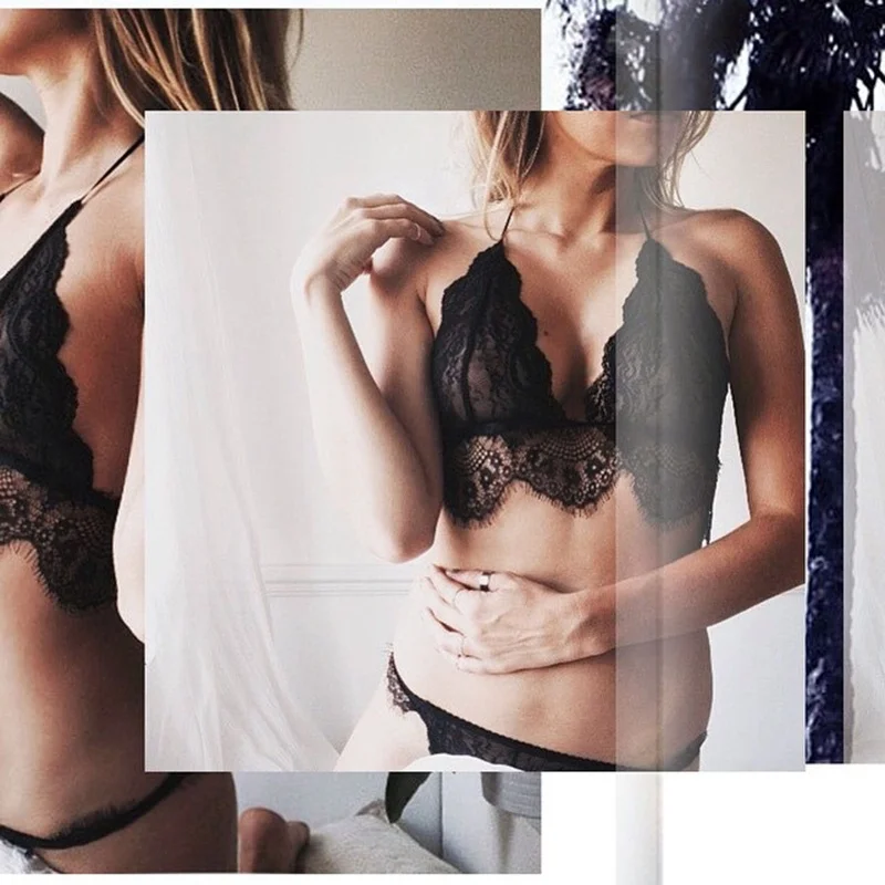 Women's Floral Lace Sexy Bra Bralette Black Perspective Underwear Female Sexy Lingerie Transparent Bras
Women's Floral Lace Sexy Bra Bralette Black Perspective Underwear Female Sexy Lingerie Transparent Bras