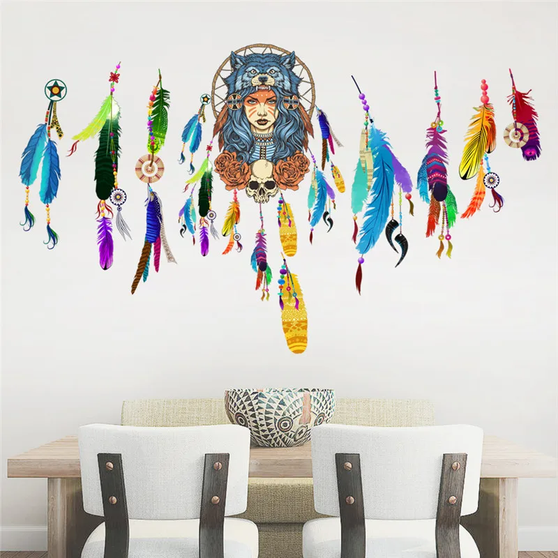 Dream Catcher Flying Feathers Wall Sticker Symbol Indian Home Decor Bedroom Living room Wall Decals Art Poster Mural
Dream Catcher Flying Feathers Wall Sticker Symbol Indian Home Decor Bedroom Living room Wall Decals Art Poster Mural