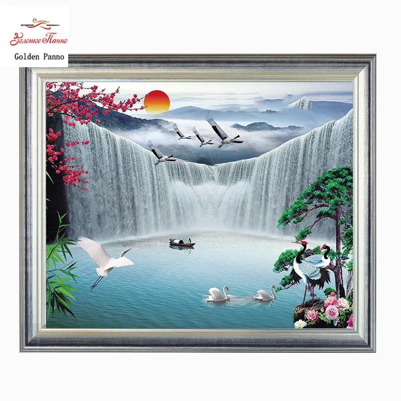 Golden Panno DIY DMC Cross stitch Sets For Embroidery kit 11CT 14CT Nature landscape cross - stitch Home decor Christmas gift
Golden Panno DIY DMC Cross stitch Sets For Embroidery kit 11CT 14CT Nature landscape cross - stitch Home decor Christmas gift