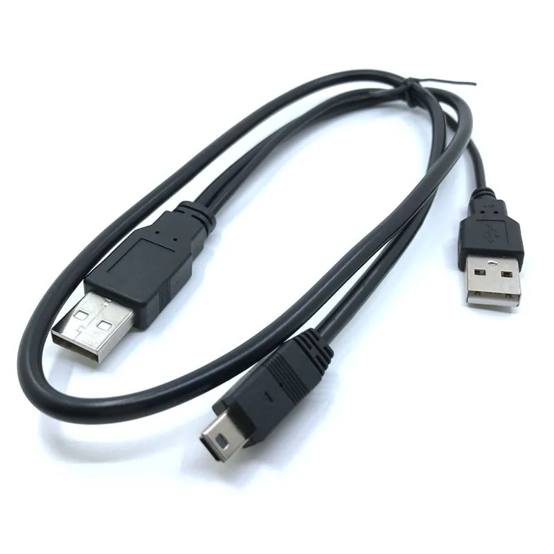 USB 2.0 double A Type 2A Male to Mini 5 Pin Male Y Cable 0.7m 70cm 2ft for 2.5" Mobile Hard Disk Drive HDD
USB 2.0 double A Type 2A Male to Mini 5 Pin Male Y Cable 0.7m 70cm 2ft for 2.5" Mobile Hard Disk Drive HDD