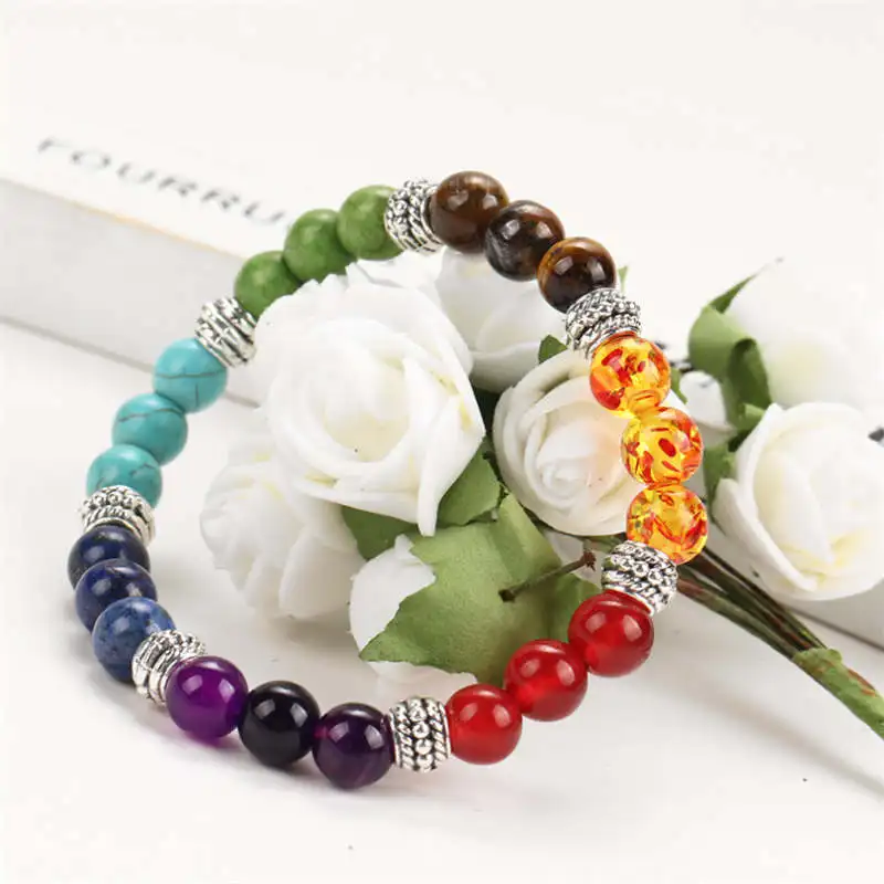 2021 Manufacturers direct wholesale colorful beads volcanic stone grinding beads man women elastic bracelet
2021 Manufacturers direct wholesale colorful beads volcanic stone grinding beads man women elastic bracelet