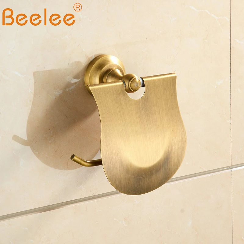 Beelee Bathroom Tissue Holder/Toilet Paper Holder Solid Brass Wall-Mounted Toilet Roll Holder Storage Shelf Antique Brass Finish
Beelee Bathroom Tissue Holder/Toilet Paper Holder Solid Brass Wall-Mounted Toilet Roll Holder Storage Shelf Antique Brass Finish