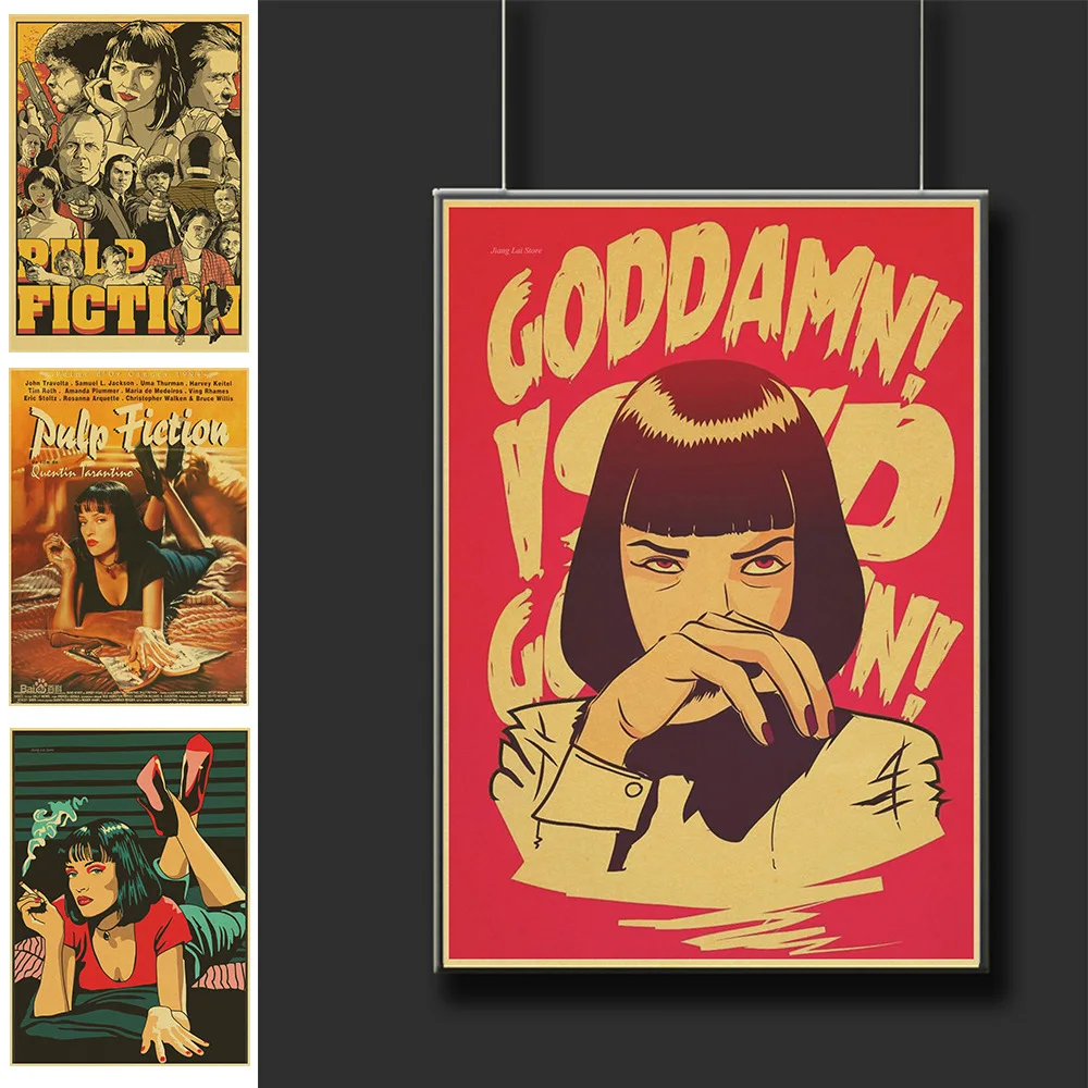 Vintage Classic Movie Pulp Fiction Retro Poster Kraft Paper Prints and Posters Cafe Home Decor Bedroom Art Painting Wall Sticker
Vintage Classic Movie Pulp Fiction Retro Poster Kraft Paper Prints and Posters Cafe Home Decor Bedroom Art Painting Wall Sticker