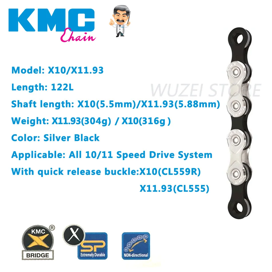 KMC X10 X11 MTB Bike long Chain 122L 10/11Speed Bicycle Chain Magic Button With Original box Mountain bike long chain
KMC X10 X11 MTB Bike long Chain 122L 10/11Speed Bicycle Chain Magic Button With Original box Mountain bike long chain