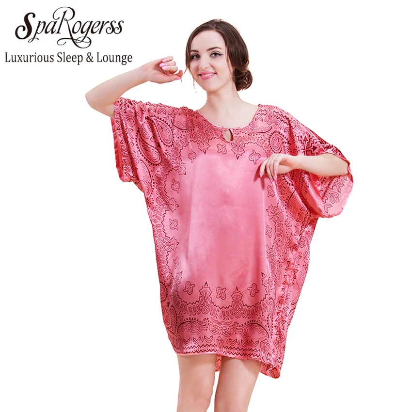 SpaRogerss Топ Мода Летний стиль для ванной Халат большой 3XL пижамы женщин Lounge мать