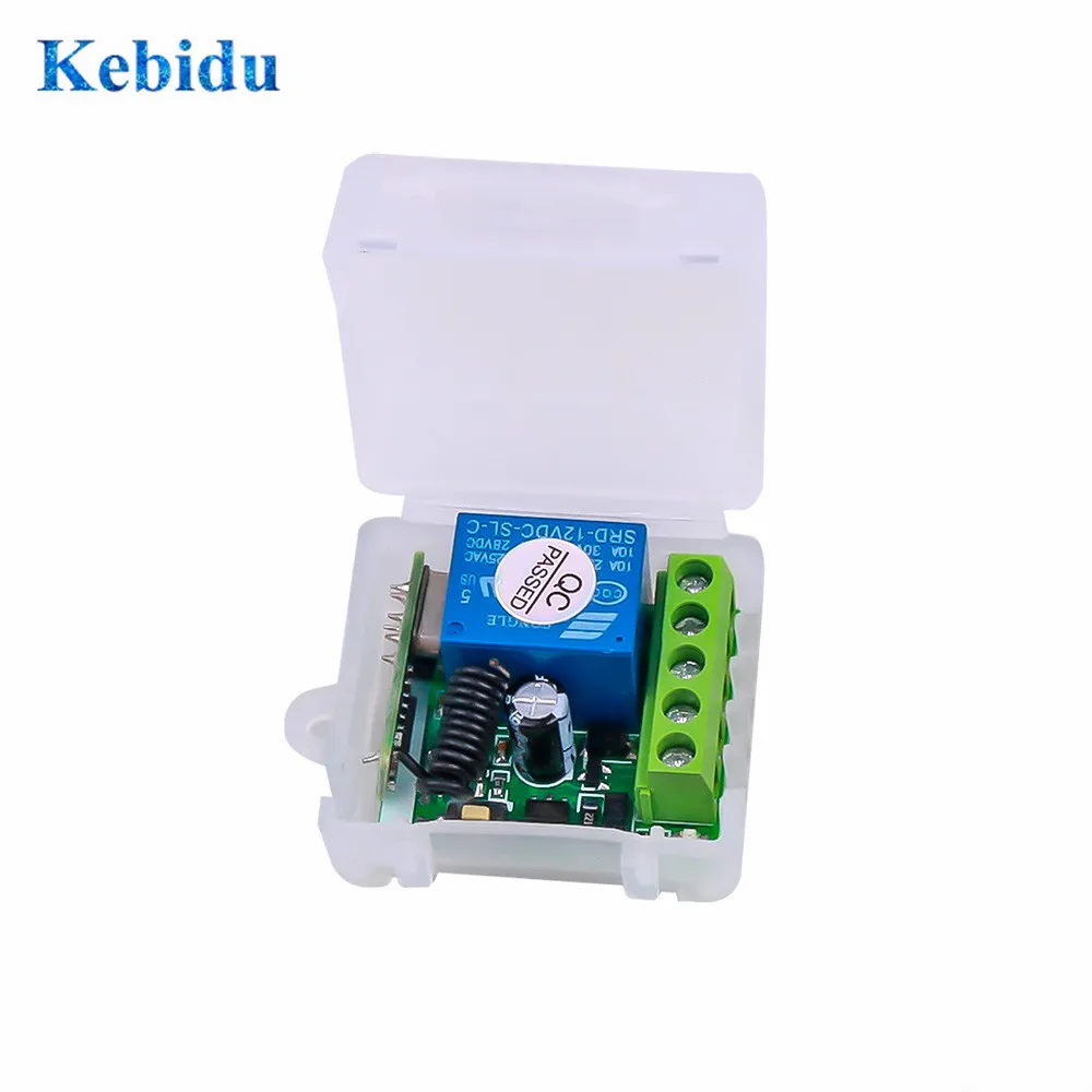 KEBIDU DIY Беспроводной релейный коммутатор модуль постоянного тока 12 В 1CH реле