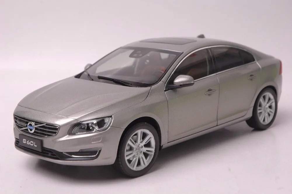 1:18 Модель литья под давлением для Volvo S60L 2015 золотой седан игрушечный автомобиль