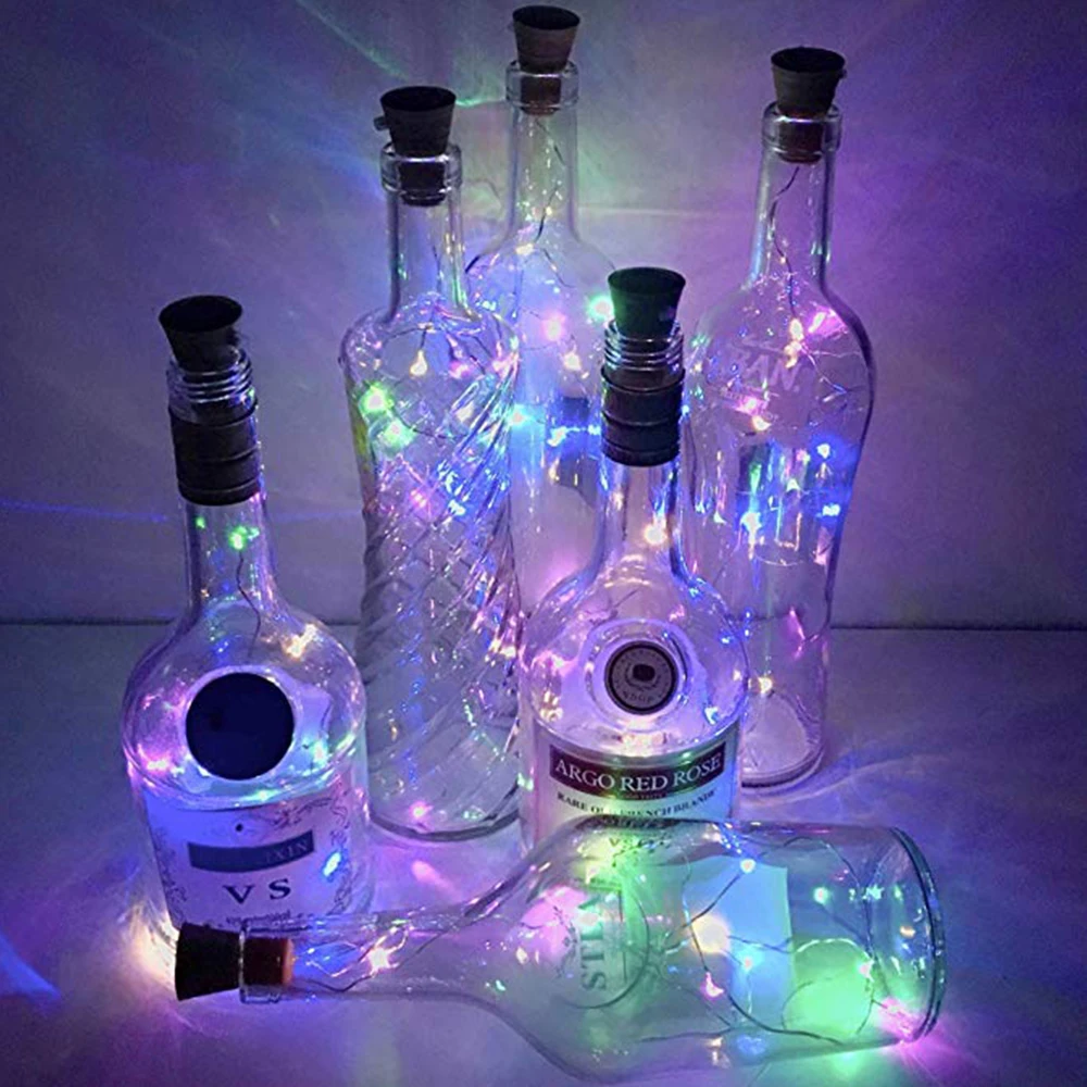 10pcs Solar Cork Wine Bottle Stopper Copper Wire String Fairy Lights Lamps Outdoor Party Decoration Home decor | Лампы и освещение