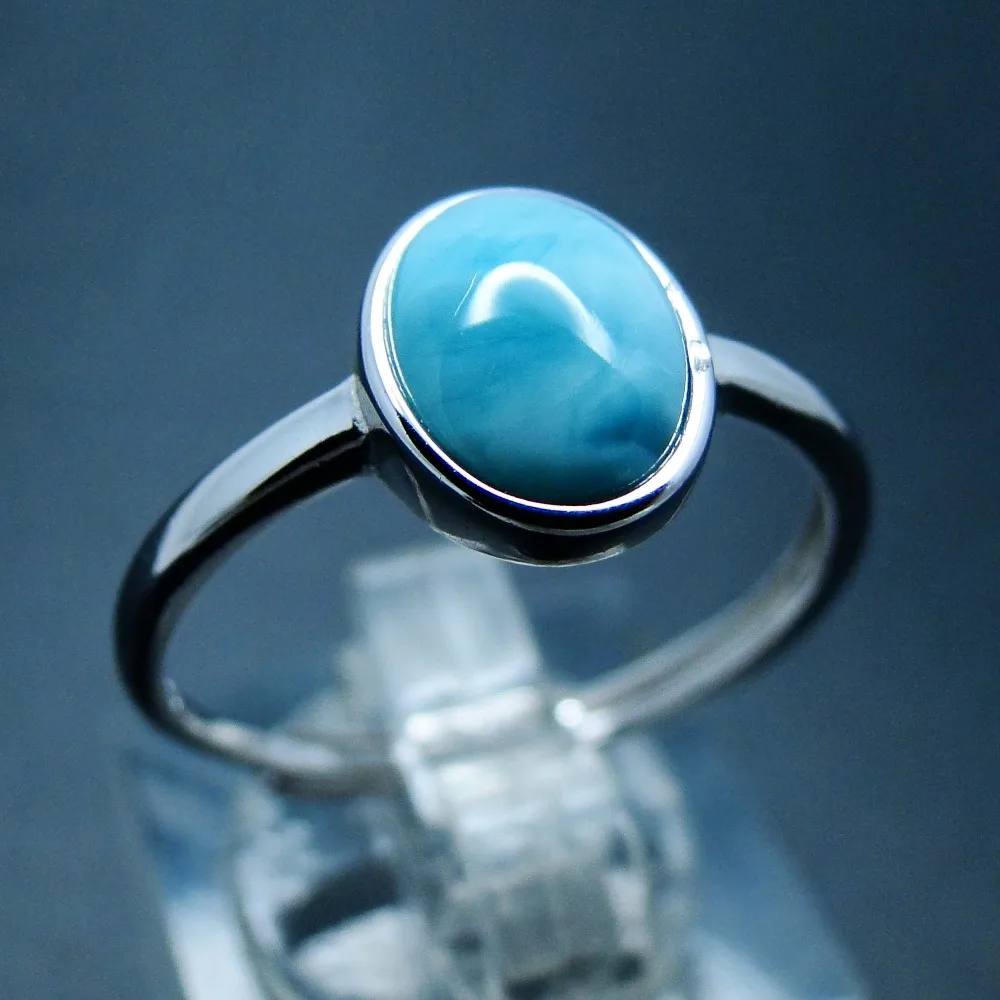 New Arrival Natural Larimar Ring 100% 925 Sterling Silver Jewelry Oval Larimar Stone Wedding Rings Women Adjustable Rings Size
New Arrival Natural Larimar Ring 100% 925 Sterling Silver Jewelry Oval Larimar Stone Wedding Rings Women Adjustable Rings Size