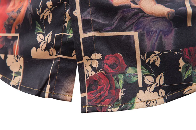 Mens European style Vintage Dress Shirts 2018 Brand Slim Rose Character Print Shirt Men Business Social Party Camisa Masculina
Mens European style Vintage Dress Shirts 2018 Brand Slim Rose Character Print Shirt Men Business Social Party Camisa Masculina