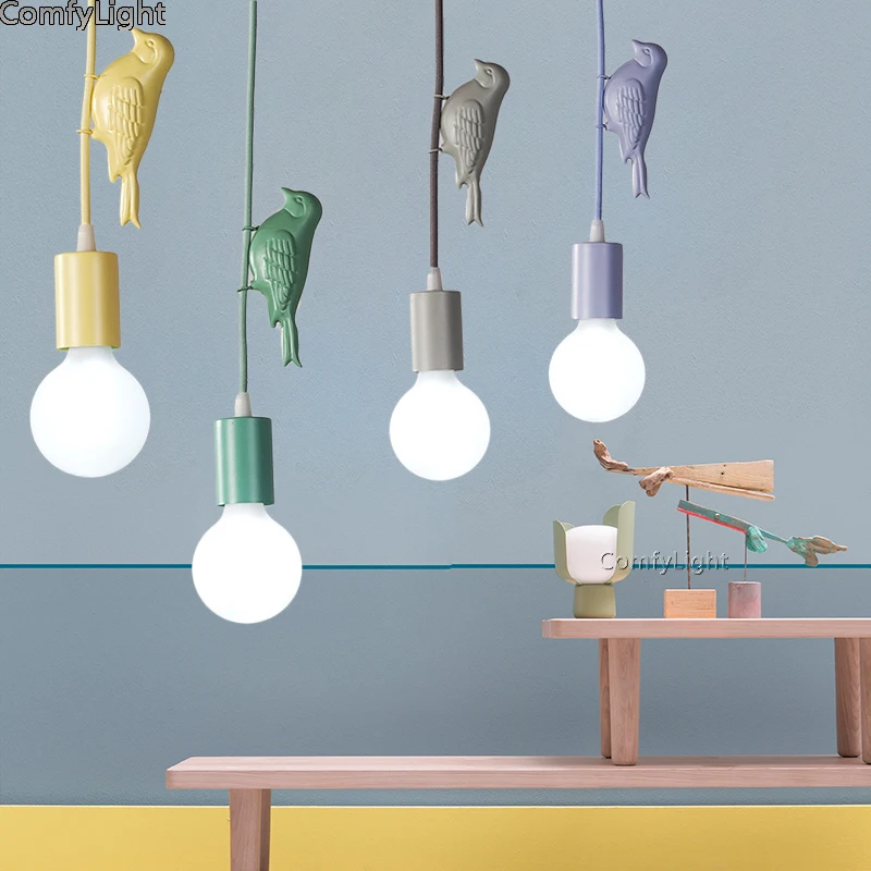 modern Pendant Lights kitchen living room Birds Iron led loft hanging lamp multicolor for bar bedroom kid room shop E27 lanterns
modern Pendant Lights kitchen living room Birds Iron led loft hanging lamp multicolor for bar bedroom kid room shop E27 lanterns