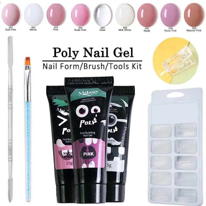 5pc/set Crystal Poly Nail Gel Set 9colors UV Gel Varnish Nail Polish Art Kit Quick Building For Nail Extensions Decorations
5pc/set Crystal Poly Nail Gel Set 9colors UV Gel Varnish Nail Polish Art Kit Quick Building For Nail Extensions Decorations