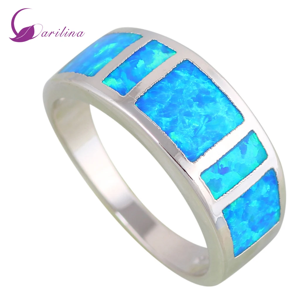 Pretty Jewelry Opal Rings Women Lady Rings Blue Fire Opal Silver Color Wedding Party Engagement Love Ring R612
Pretty Jewelry Opal Rings Women Lady Rings Blue Fire Opal Silver Color Wedding Party Engagement Love Ring R612