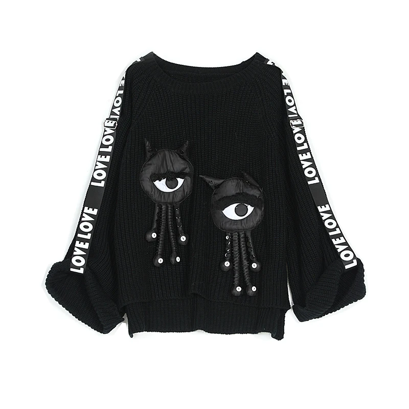 Europe 2021 autumn new Korean version of the personality black sweater loose ulzzang sets of women's sweater women's tide
Europe 2021 autumn new Korean version of the personality black sweater loose ulzzang sets of women's sweater women's tide