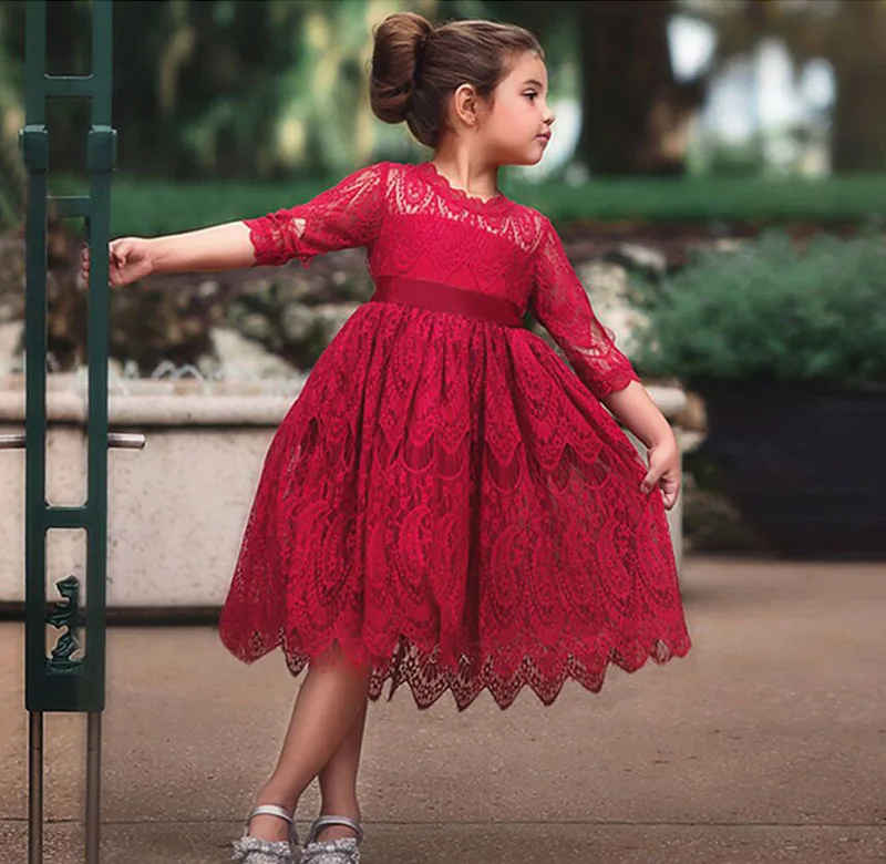 Kids Dresses For Girls Girl Lace Embroidery Princess Dress Kids Long Sleeve Elegant Bow Christmas Dress Children Clothing
Kids Dresses For Girls Girl Lace Embroidery Princess Dress Kids Long Sleeve Elegant Bow Christmas Dress Children Clothing